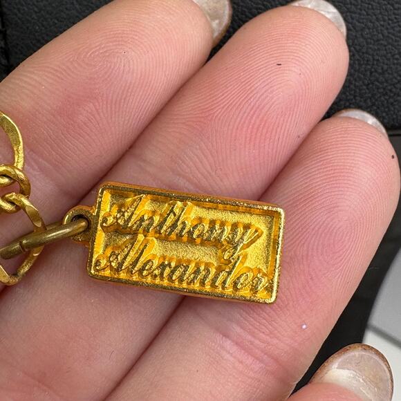 Vintage Anthony Alexander Gold Beaded Chunky Beaded Statement Necklace 20" - Picture 5 of 5